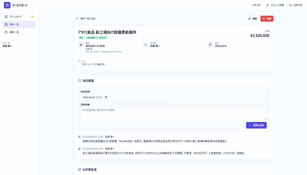 アオバ食品 新工場向け設備更新案件