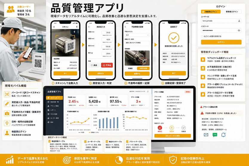 品質管理アプリ